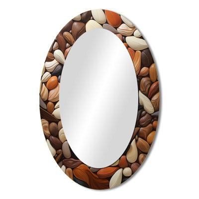 Beans Ballet Stone Collage - Food & Beverage Oval Decorative Mirror On Metal