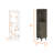 Dark Brown 1-Drawer 2-Shelf Corner Bar Cabinet