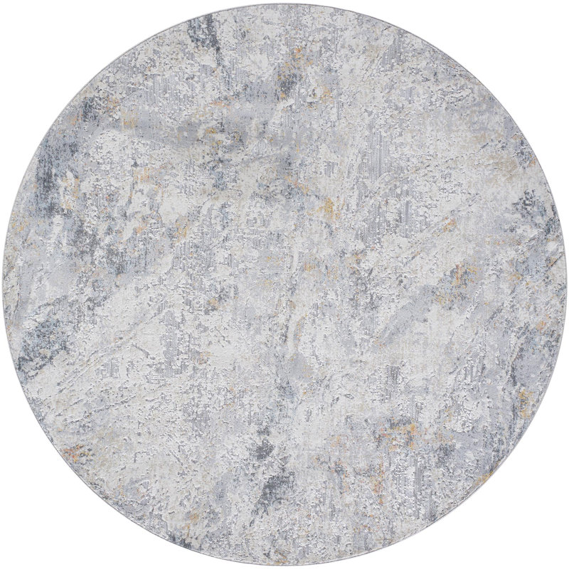 Abstract Indoor Rug, Round 6'7"