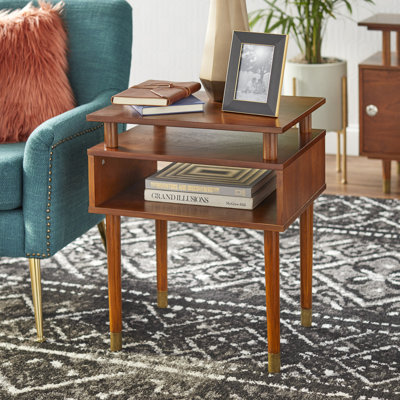Table de bout avec pieds en bois massif Camylle