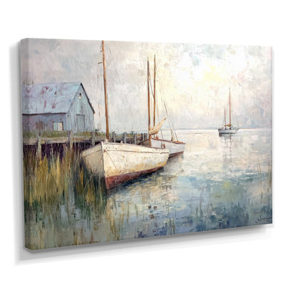 «Galveston Island Voiliers Port In Texas - Texas», reproduction sur toile