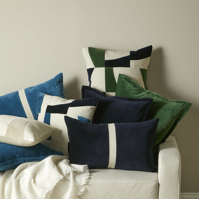 Dannis Throw Pillow Cover, Ink