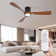 52" Wood Ceiling Fan, (with Light With Remote Control) With 3 Solid Wood Blades, Wooden Ceiling Fan For Indoor And Outdoor Use, Suitable For Living Room, Dining Room, Patio And More