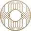 24"OD x 8 3/4"ID x 3/8"T Empire Wood Fretwork Pierced Ceiling Medallion, Birch-63411756-63411737