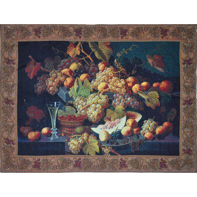 Tenture murale en coton et raisin