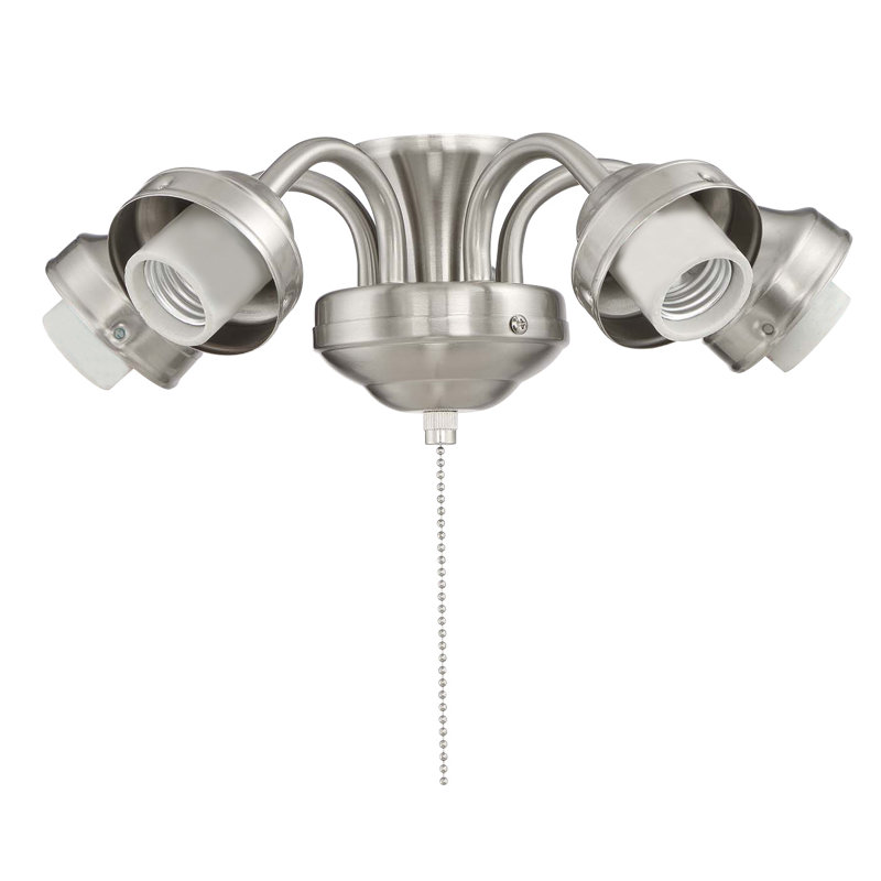 Plafonnier universel à ventilateur de plafond 5 lumières, Blanc antique