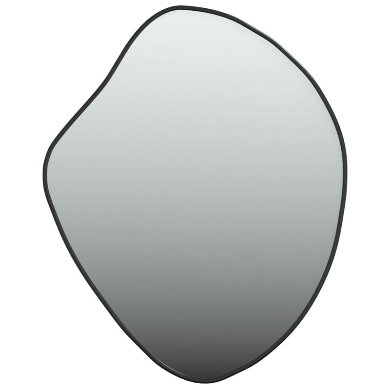 Miroir mural Herwart, Noir, 23,6 po x 19,7 po