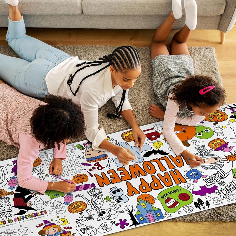 Décorations de table en papier pour l'Halloween, nappe festive pour décorer une table lors d'une fête, célébrations saisonnières et activités manuelles créatives