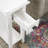 Narrow Solid Wood Side Table with Shelf-1186550056