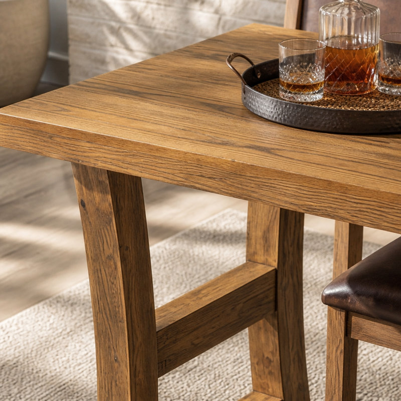 with Solid Wood Base Dining Table