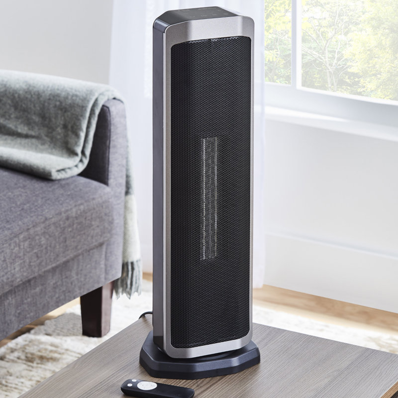 Better Homes & Gardens 23" Electric Ceramic Tower Heater, Led Display & Remote Storage