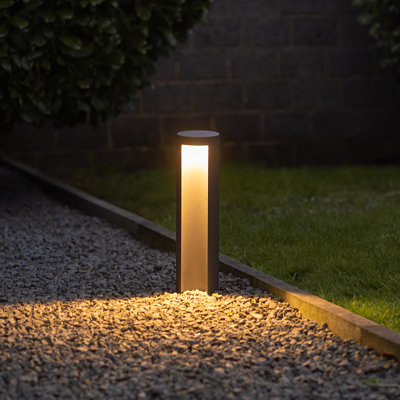 Dismukes Anthracite Integrated LED Metal Bollard Light