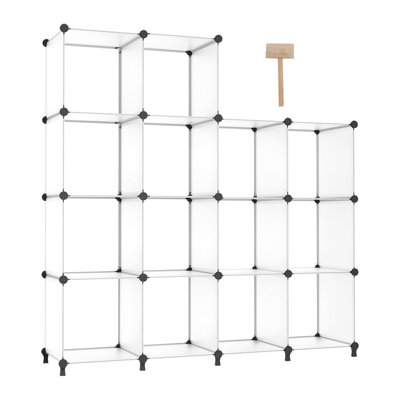 Cube Storage Organizer, Storage Cubes Shelves Bookshelf, Cube Closet Organizers And Storage, Shoe Rack, Diy Stackable Plastic Clothes Organizer Shelving With Wood Hammer For Bedroom, Home