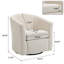 Fauteuil demi-tonneau pivotant rembourré Aunna-1845852541