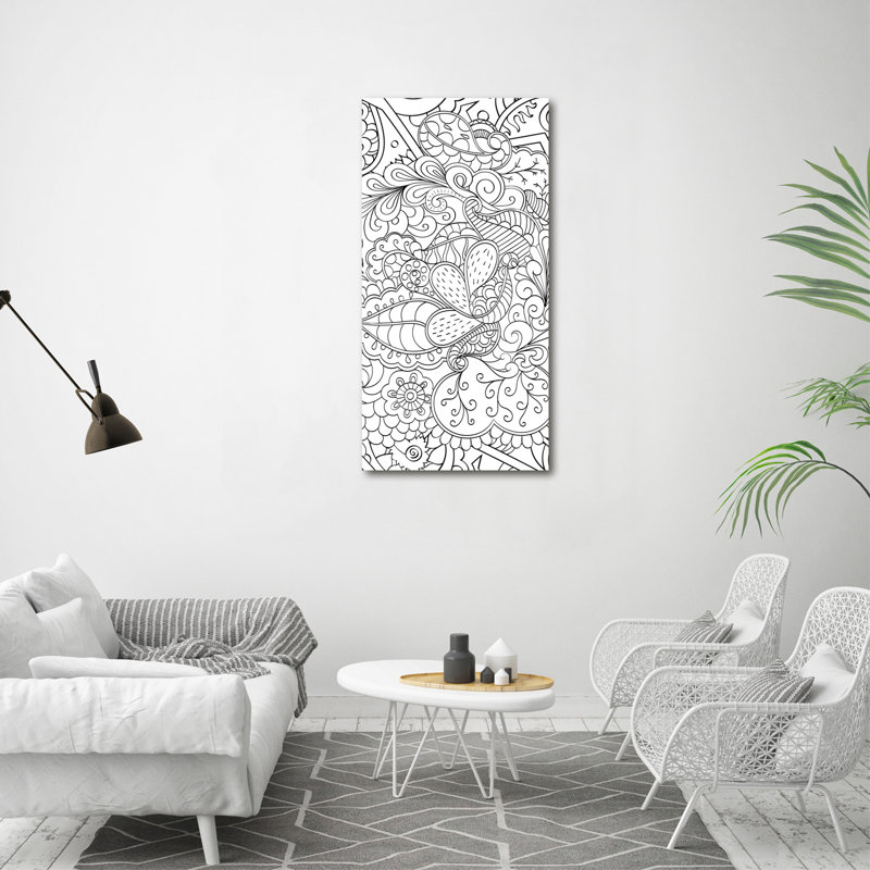 Zentangle Background - Wrapped Canvas Print