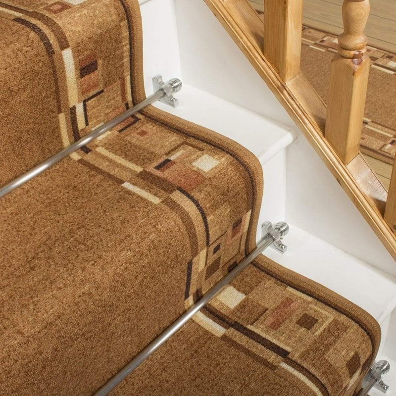 Stair Runner Alkmaar Indoor Area Rug, Runner Brown x 450cm