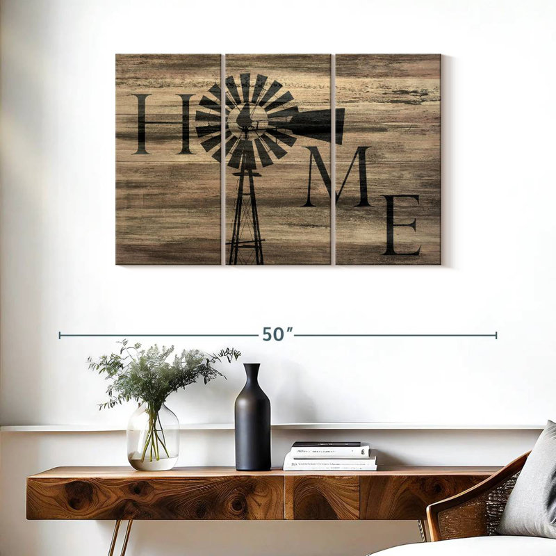 Kema Windmill Home Wall Sign, 24" H x 38" W