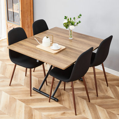 Table élévatrice polyvalente en MDF et métal de style moderne pour la salle à manger et le bureau