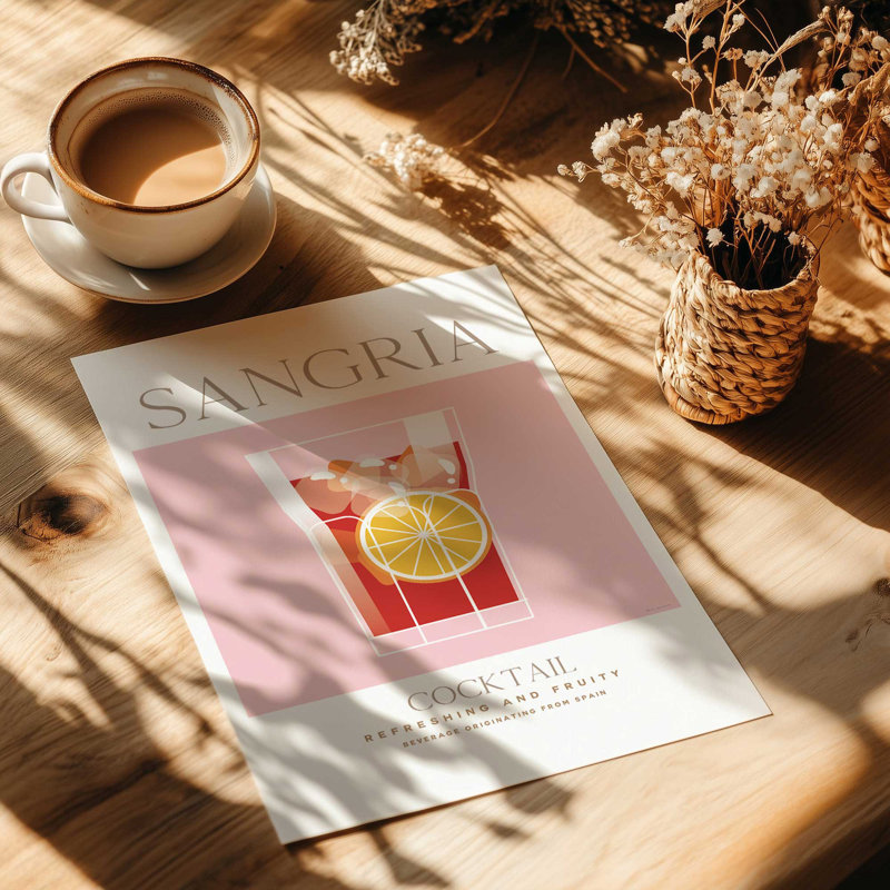 Sangria Cocktail, reproduction d'affiche, Sans cadre, H 20 po x l 16 po
