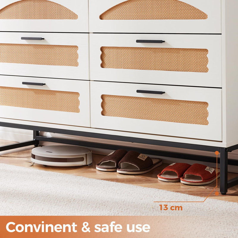 118cm W 6 - Drawer Chest of Drawers