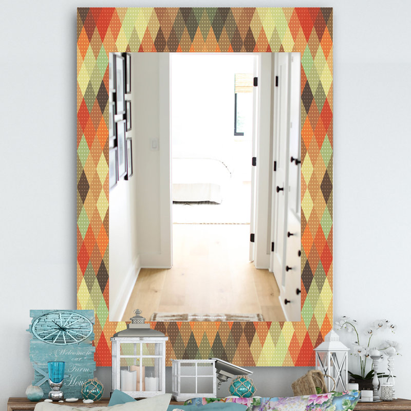 Miroir mural colourfieldse triangulaire 30 traditionnel, H 39,4 po x l 29,5 po
