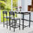 Kitchen Table Set, Dining Table And Chairs For 2, 3 Piece Dining Room Table Set With 2 Upholstered Chairs, Bar Dining Table Set For Small Spaces, Apartment, Breakfast-1450488904
