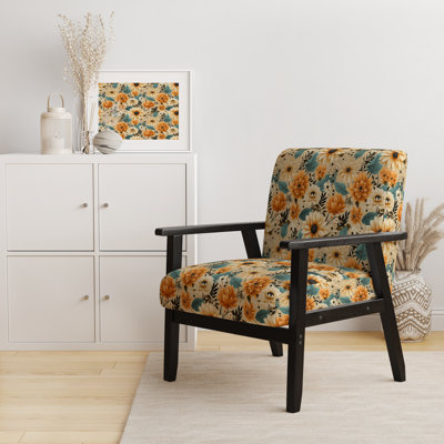 Chaise avec accoudoirs rembourrée Mod Floral Nostalgia IV Mod