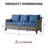 Gray Wicker Outdoor Couch, 3-Seat Patio Sofa With Deep Seating And  Cushions For Porch Deck Balcony-1102439876