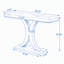 Console 40 po, table de vestibule étroite avec base géométrique-1174851745