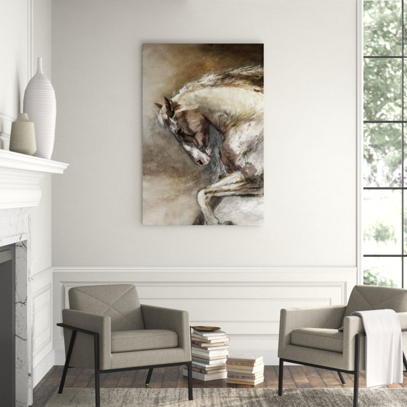 Wild Mustang Print by Nash Rambler, 36" H x 24" W x 1.5" D, Knife Gel