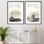 «Ebony Horizon Triptych - ensemble de 2» par Jennifer Goldberger, impressions murales encadrées-57819463-57819464