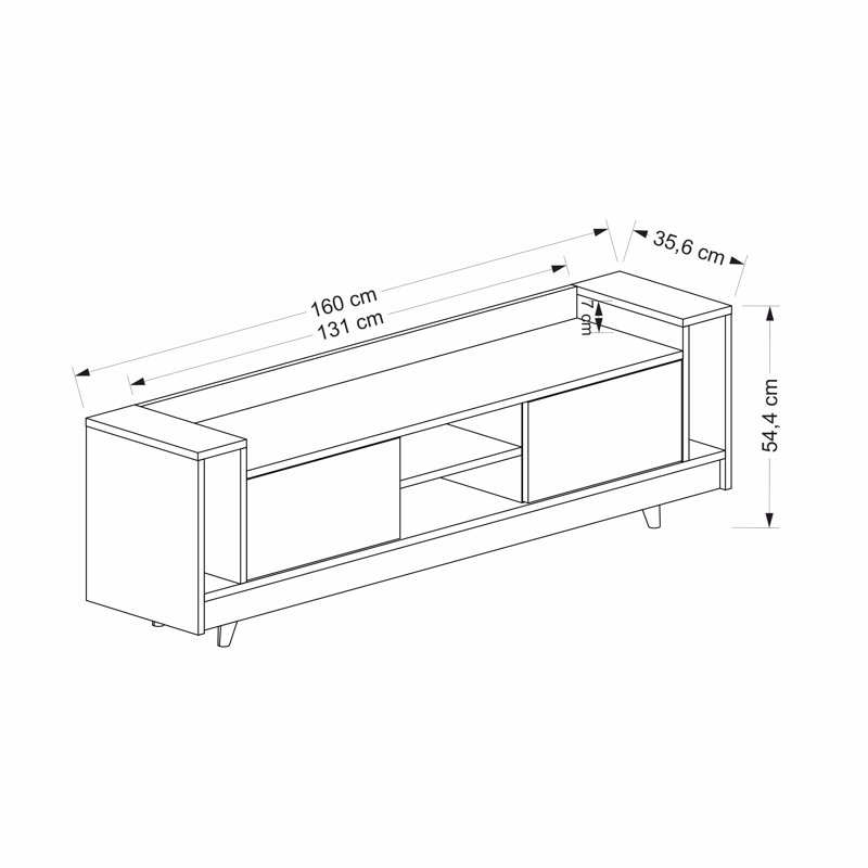 Adreanna TV Stand for TVs up to 58", Oak/Anthracite