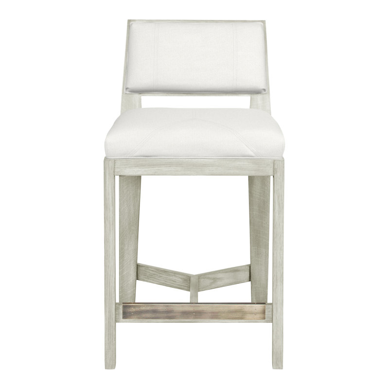Scoville By Thom Filicia Upholstered Counter Stool with Solid Wood Frame, Wrenn, Kempsey peau de mouton