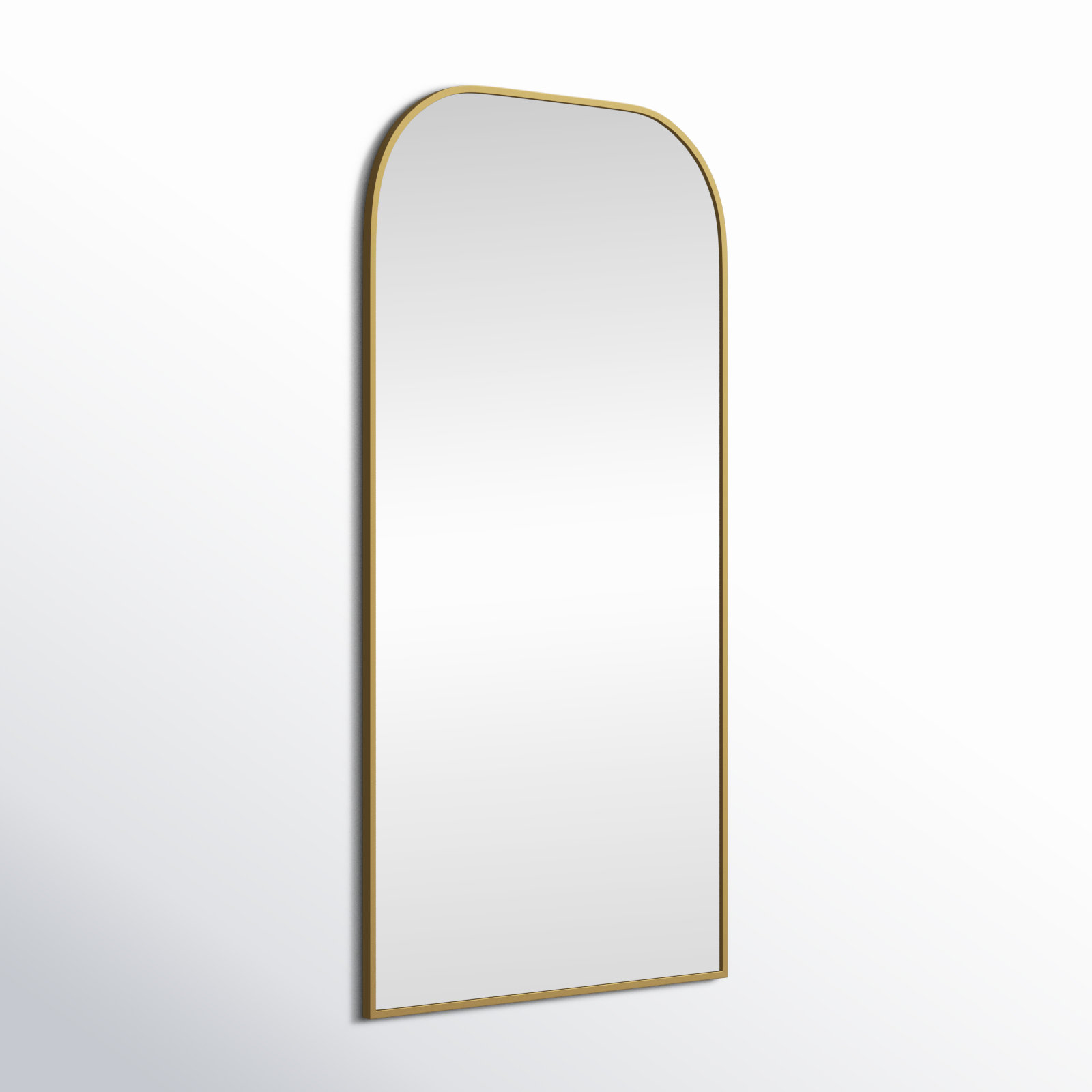 Sabine Metal Wide Arch Wall Mirror, 66" x 32", Brass