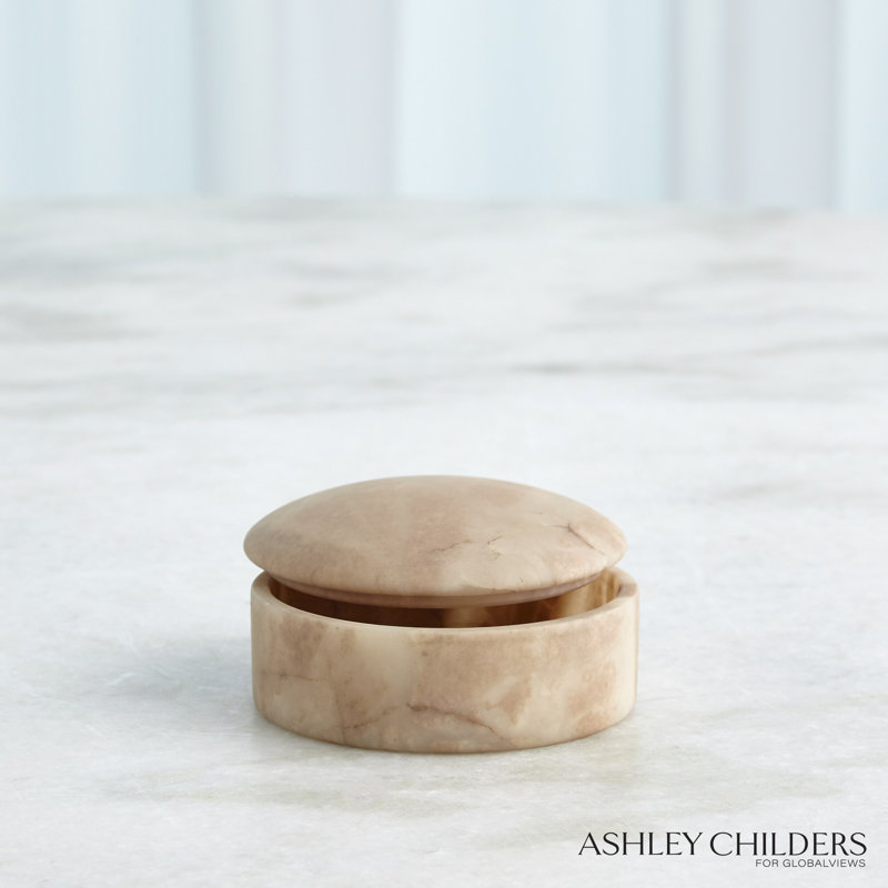 Gala Alabaster Canister-Short, Beige