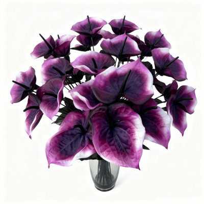 4pcs Halloween Gothic Artificial Black Roses Fake Flowers (set of 4)