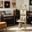 Support pour tourne-disque avec rangement en vinyle, table tournante avec tablette pouvant contenir 200 albums