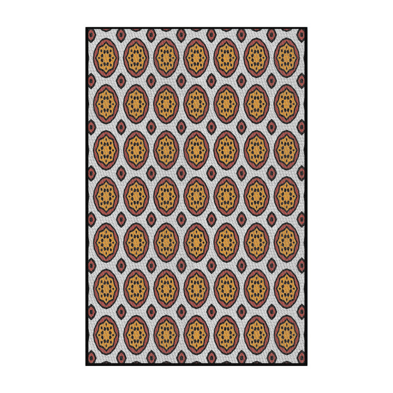 Tapis brun/gris à motifs Armonie, Rectangle 4 pi x 6 pi