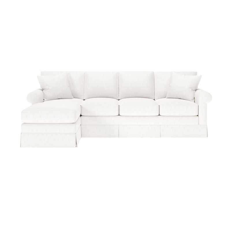Friedman Upholstered Sectional with Chaise, Left Hand Facing, Nomad Snow Crypton® Chenille