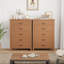Commode haute brune à 5 tiroirs Brown-131647341