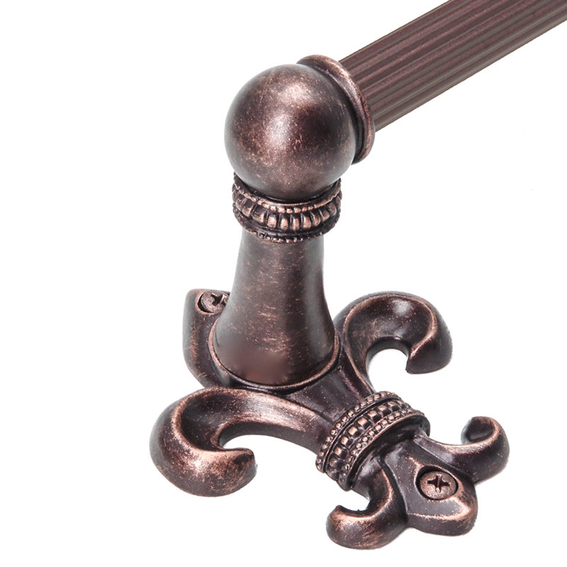 Charlemagne 16 inches c.c {approximately} towel Bar with 5/8 reeded center in Oil Rub Bronze, Oil Rubbed Bronze