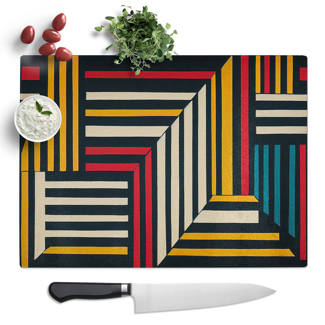 Awesome Modern Abstract Art  Glass Chopping Board
