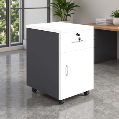 Modern 15.75'' Wide Lockable Mobile File Cabinet
