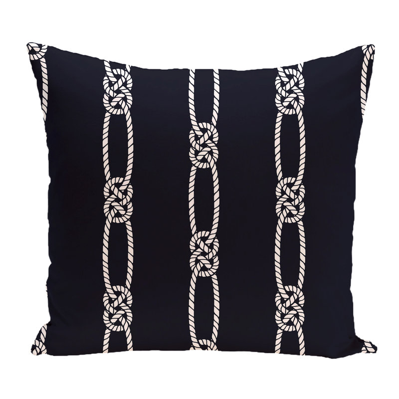Housse et insert de coussin décoratif nautique Nautical Nights Tom Foolery, Bleu marine, H 20 po x l 20 po