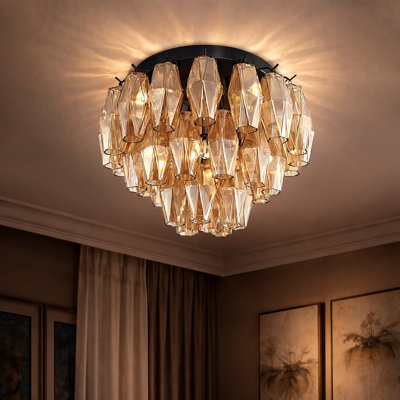 Crystal Multi-Tiers Ceiling Light