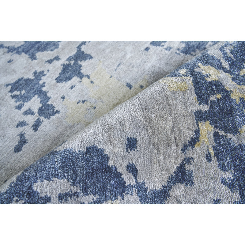 Bamboo Silk Abstract Area Rug, Rectangle 14' x 18'