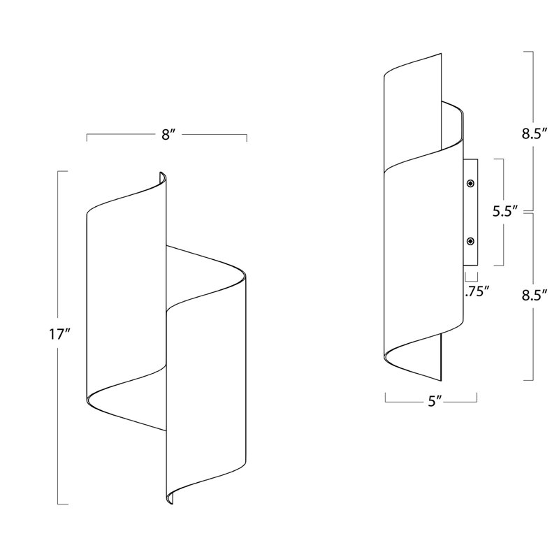 Folio 1 - Light Flush Mounted Sconce