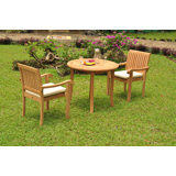 Onique Outdoor 4 - Piece Teak Dining Set