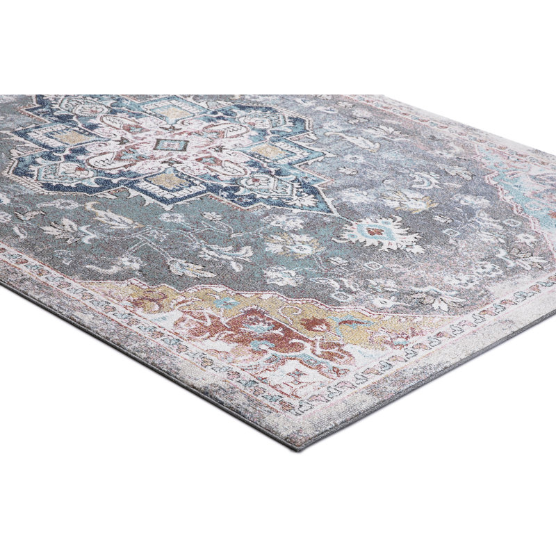 Tabriz Grey Moroccan Worn/Fade Grey, Rectangle 2'7" x 4'1"