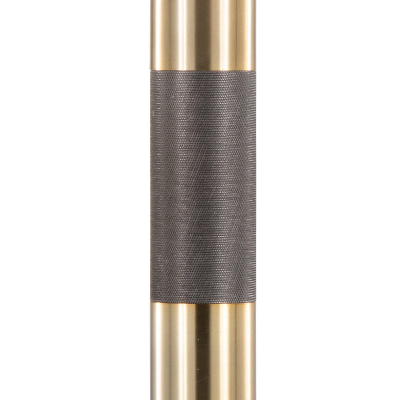 Trophy 62" Glam Floor Lamp In Gold Metal And White Linen Shade By 